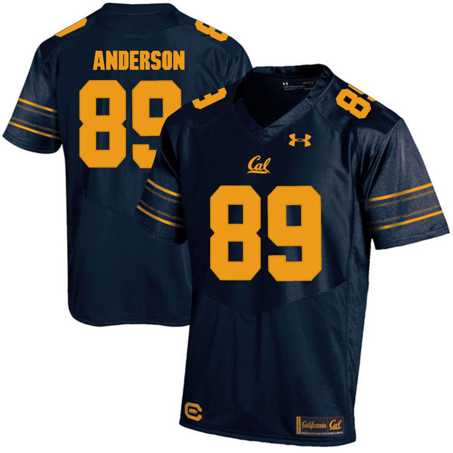 Men California Golden Bears 89 Stephen Anderson Dark blue Customized NCAA Jerseys1